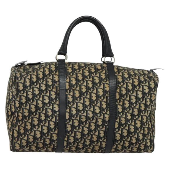 DIOR Trotter Canvas Boston Bag Navy Silver - Picture 2 of 12